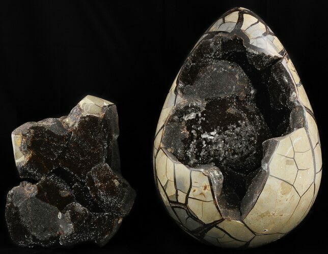 Septarian Dragon Egg Geode - Removable Piece #53035